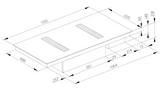 Senza Nome Napoli de Luxe 110 cm Inductiekookplaat met dubbele afzuiging (demo-model)